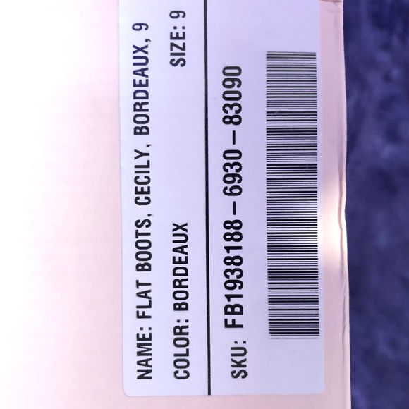 Justfab flat boots, never worn color burgundy - Picture 3 of 5